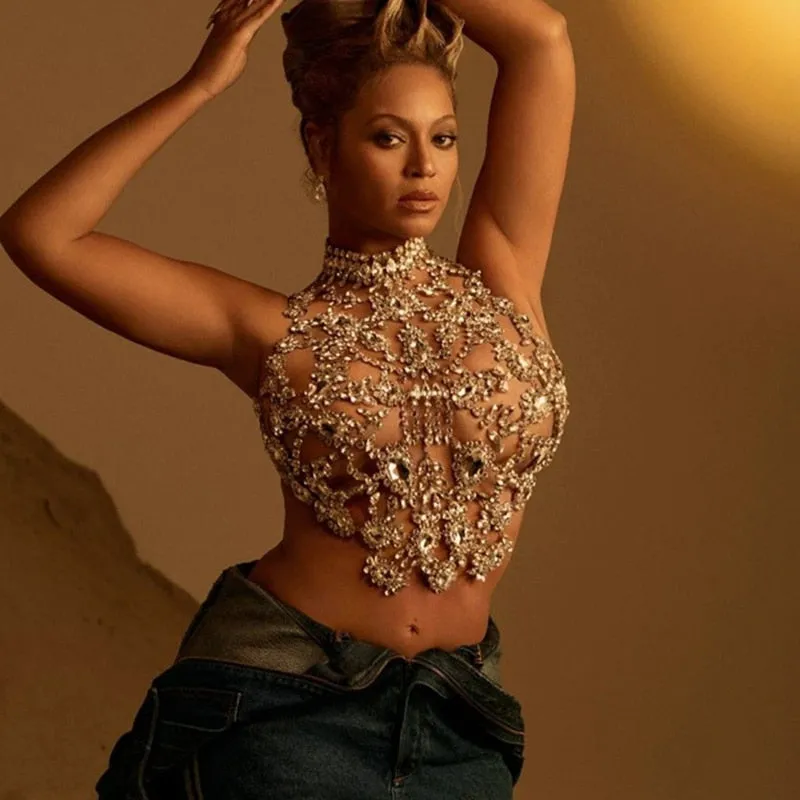 Luxury Rhinestone Top