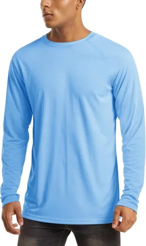 MAGCOMSEN Men's Long Sleeve Shirts UPF 50  UV Sun Protection Athletic Shirts for Hiking Running Workout Rash Guard
