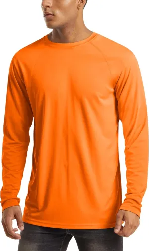 MAGCOMSEN Men's Long Sleeve Shirts UPF 50  UV Sun Protection Athletic Shirts for Hiking Running Workout Rash Guard