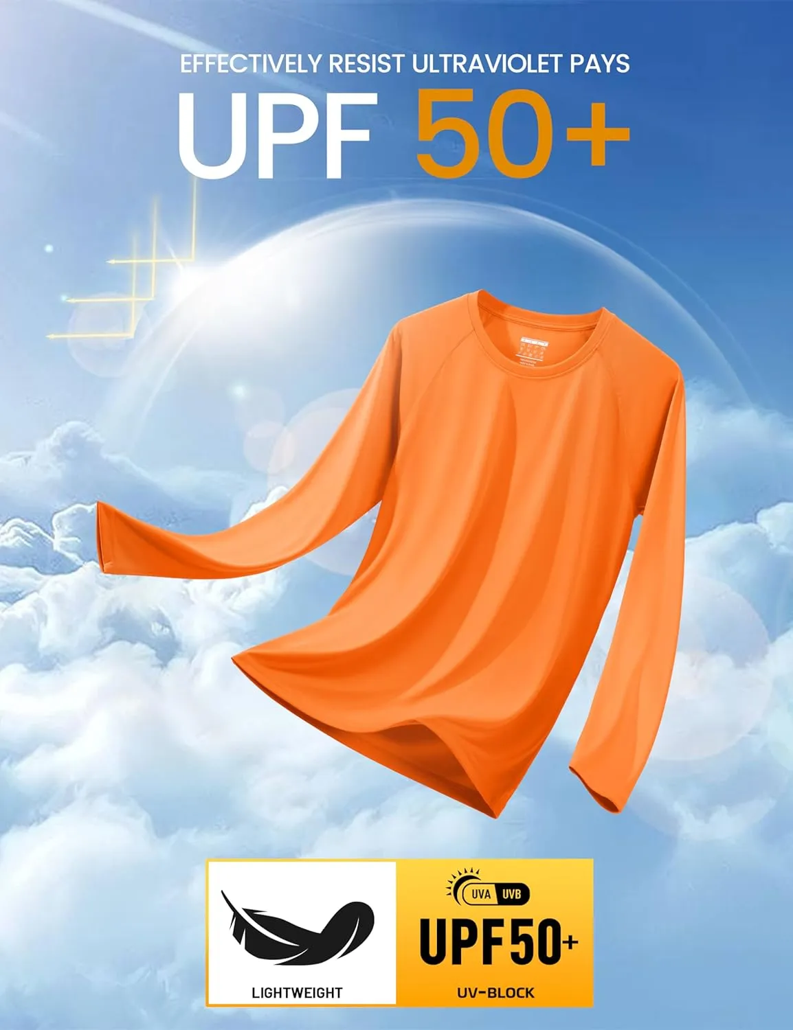 MAGCOMSEN Men's Long Sleeve Shirts UPF 50  UV Sun Protection Athletic Shirts for Hiking Running Workout Rash Guard