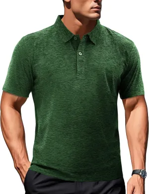 MAGCOMSEN Mens Polo Shirts Dry Fit Golf Shirts Moisture Wicking Athletic Workout Golf Polo Tees Casual Collared Shirt