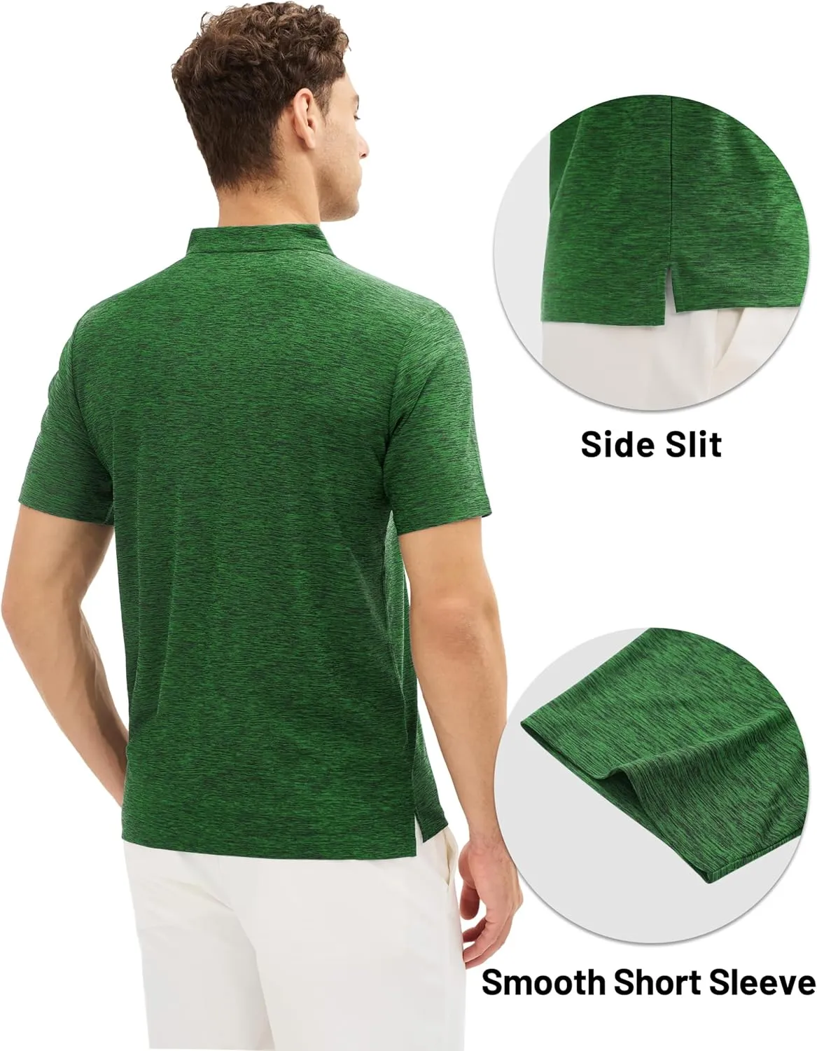 MAGCOMSEN Mens Polo Shirts Dry Fit Golf Shirts Moisture Wicking Athletic Workout Golf Polo Tees Casual Collared Shirt