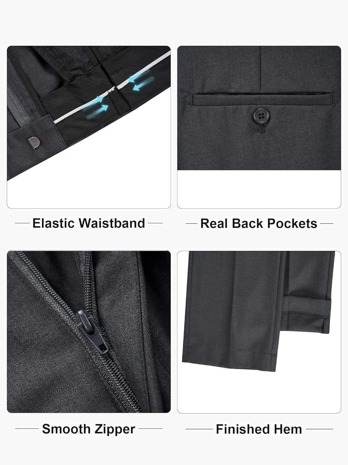 MAGE MALE Men's 2 Piece Suit One Button Slim Fit Tuxedo Suits Formal Wedding Prom Blazer Pants Sets