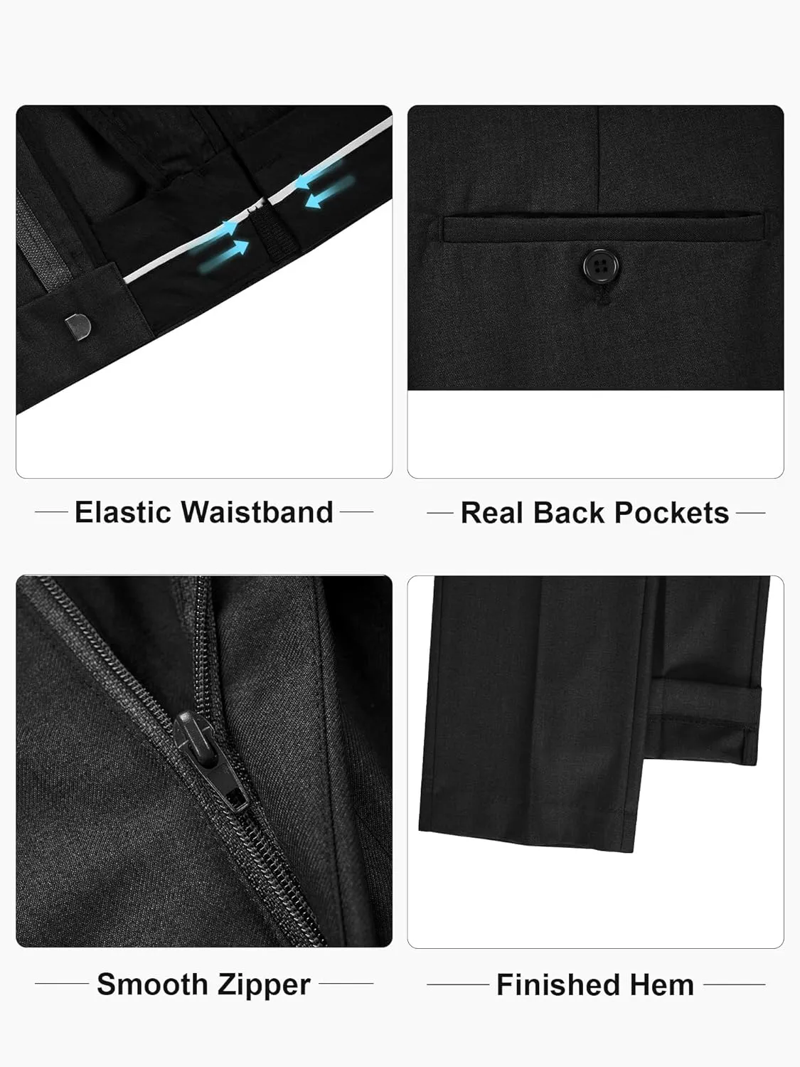 MAGE MALE Men's 2 Piece Suit One Button Slim Fit Tuxedo Suits Formal Wedding Prom Blazer Pants Sets