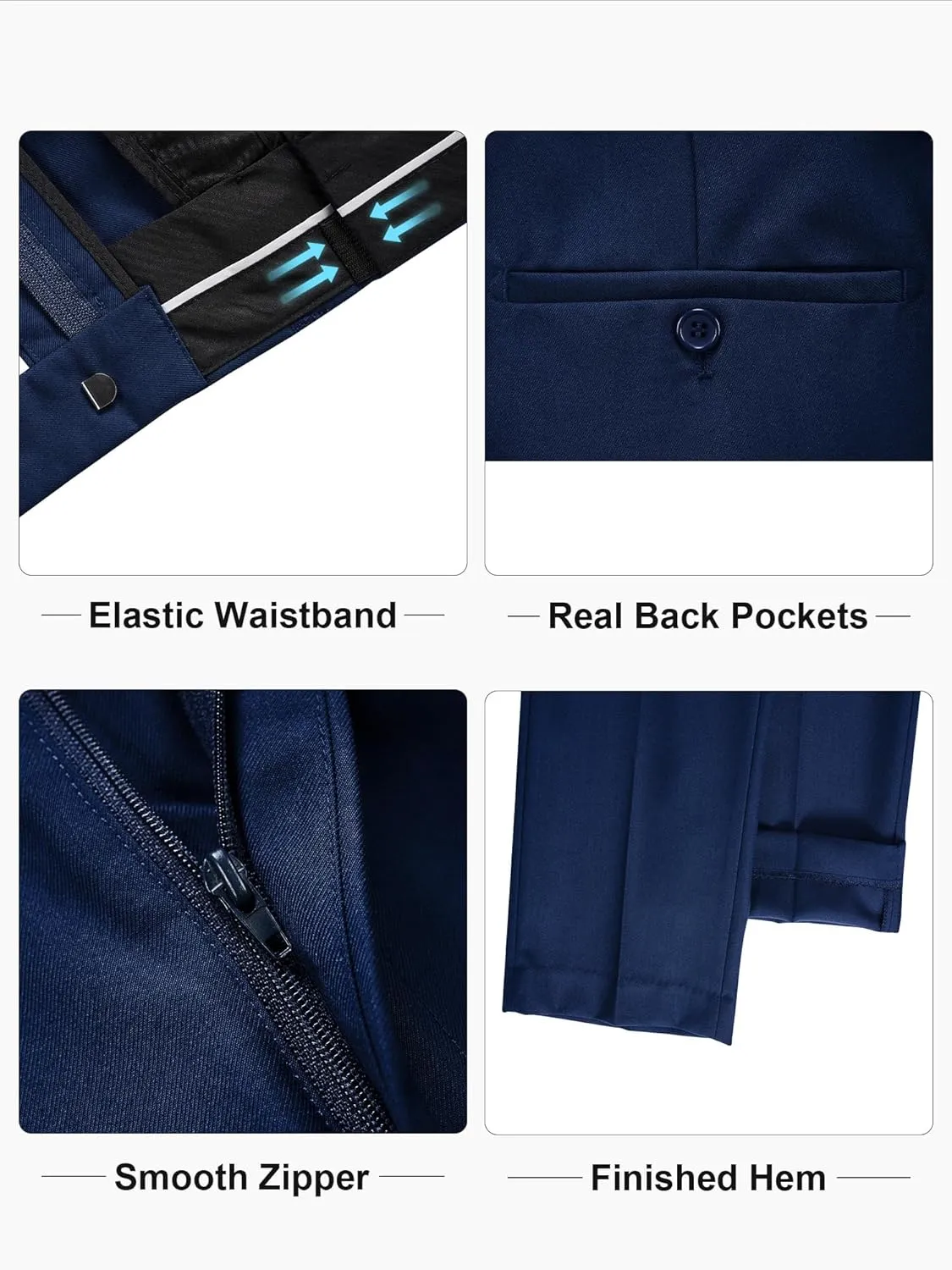 MAGE MALE Men's 2 Piece Suit One Button Slim Fit Tuxedo Suits Formal Wedding Prom Blazer Pants Sets