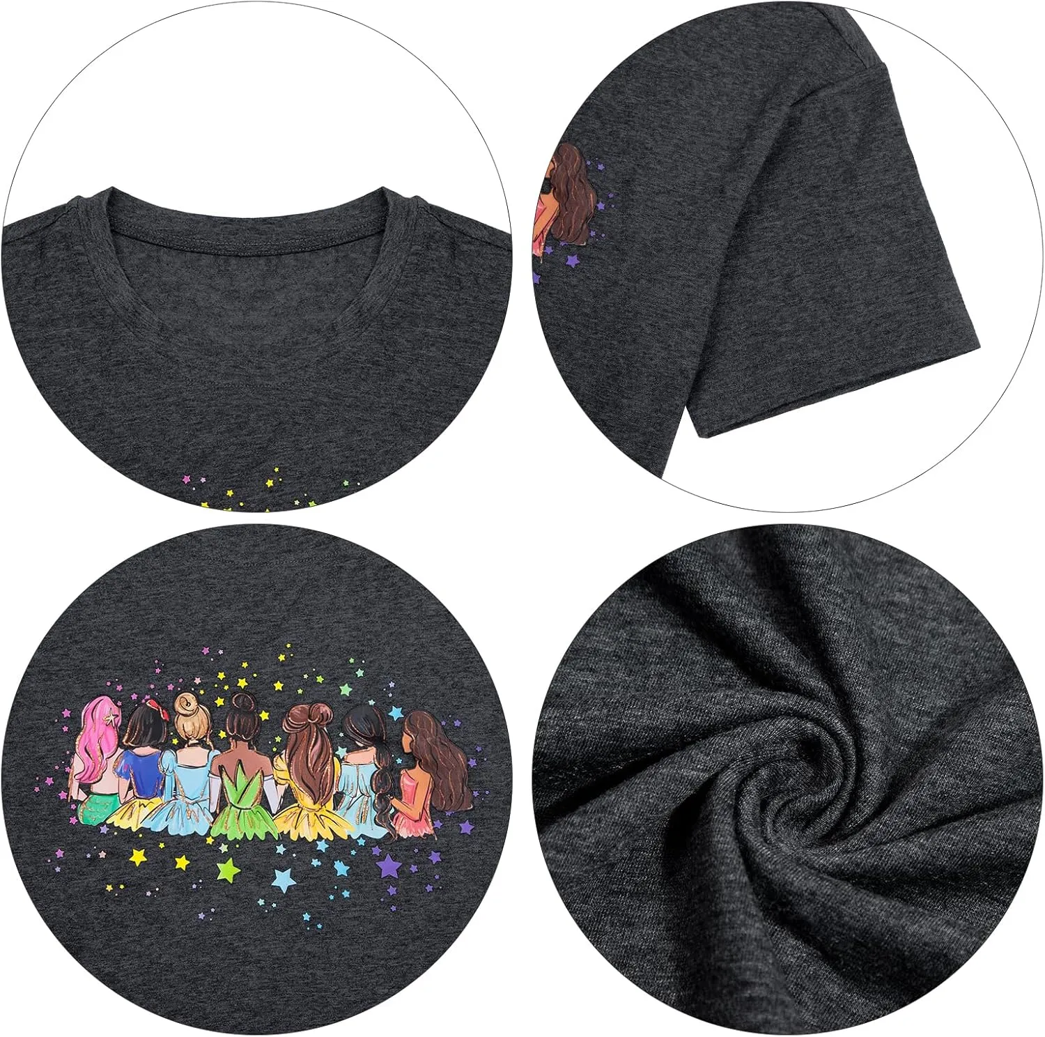 Magic Kingdom Shirts Castle T Shirts for Women Princess Castle Shirt Funny Vacation Trip Tee Casual Holiday Top