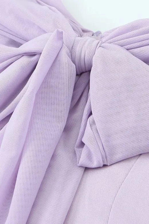 Martine Bodycon Wrap Mini Dress - Lavender Purple