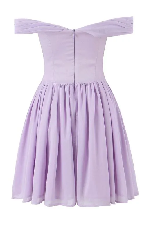 Martine Bodycon Wrap Mini Dress - Lavender Purple