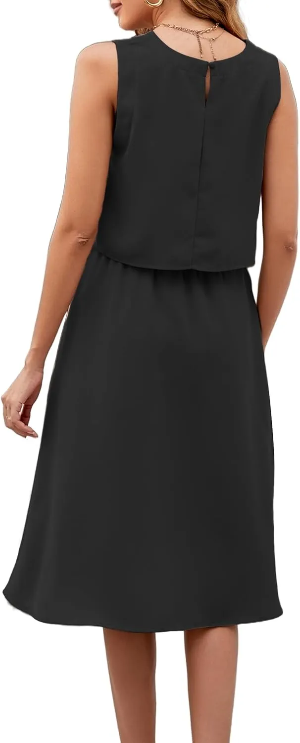 Maysoar 2 Piece Outfits for Women, Crop Top & Button Down Long Skirt Set