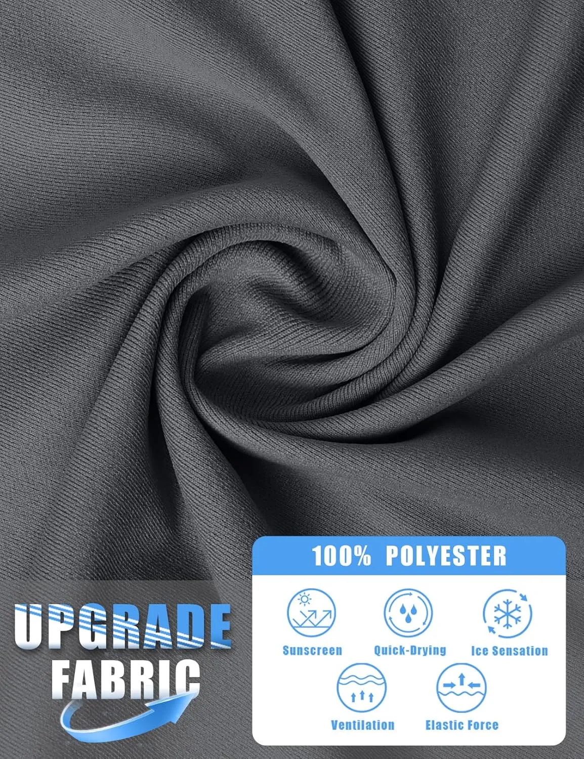 Men Athletic Hoodies Long Sleeve Fishing Shirts UPF 50  Sun Protection Dry Fit Wicking Hooded Running Shirts