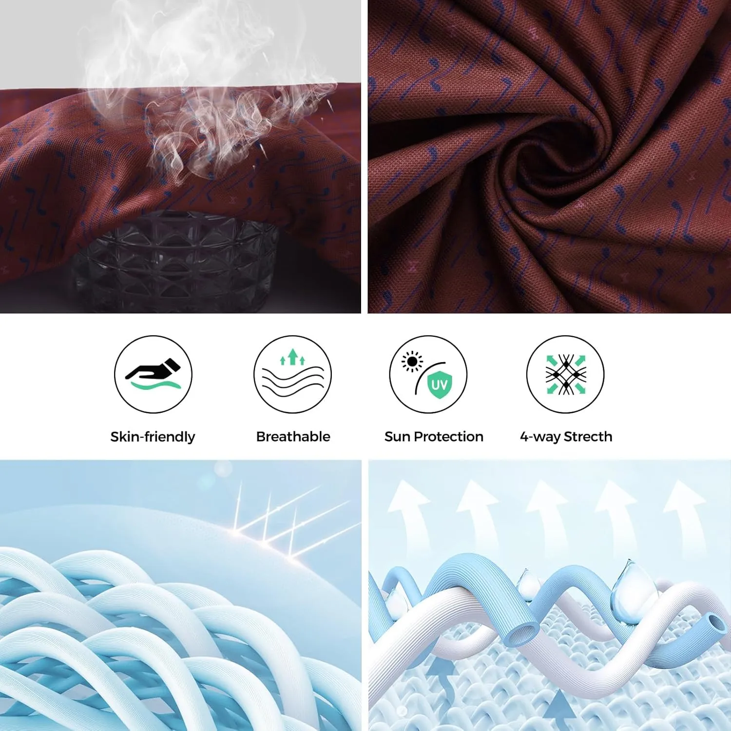 Men Golf Polo Shirts Short Sleeve Casual Print Dry Fit Moisture Wicking Performance Collared Golf Shirts for Men