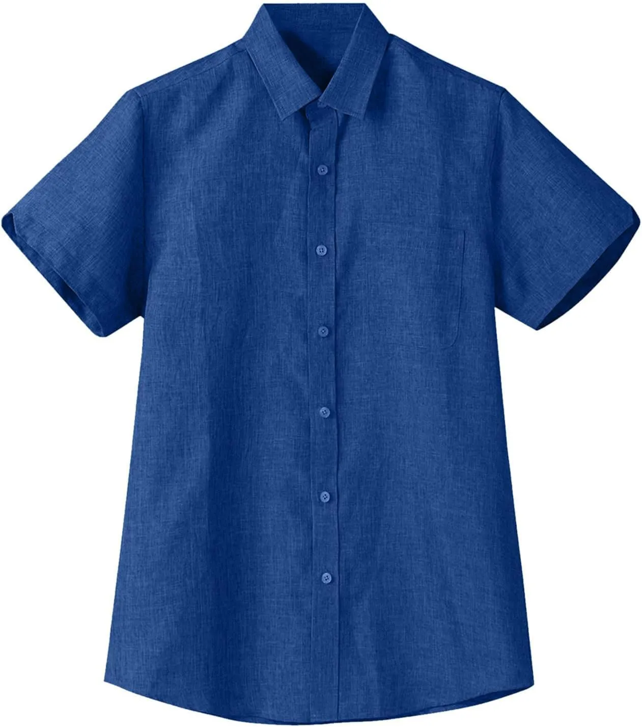 Mens Button Down Short Sleeve Textured Wrinkle Free Stretch Shirts Business Casual Work Dress Shirts Hawaiian Outfits Clothes