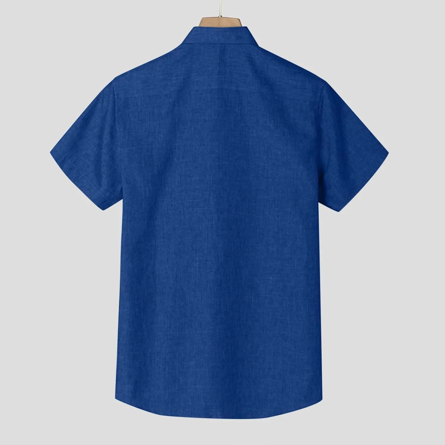 Mens Button Down Short Sleeve Textured Wrinkle Free Stretch Shirts Business Casual Work Dress Shirts Hawaiian Outfits Clothes