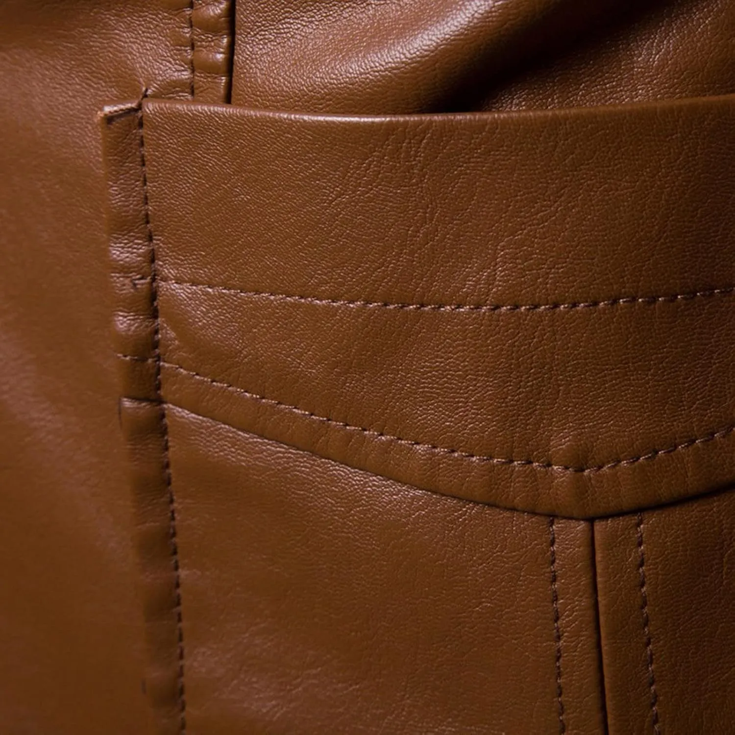 Men's Casual Coat Solid Leather Faux Single Breasted Blazers Jacket Slim Lapel Collar Pocket Warm Motorcycle Suit