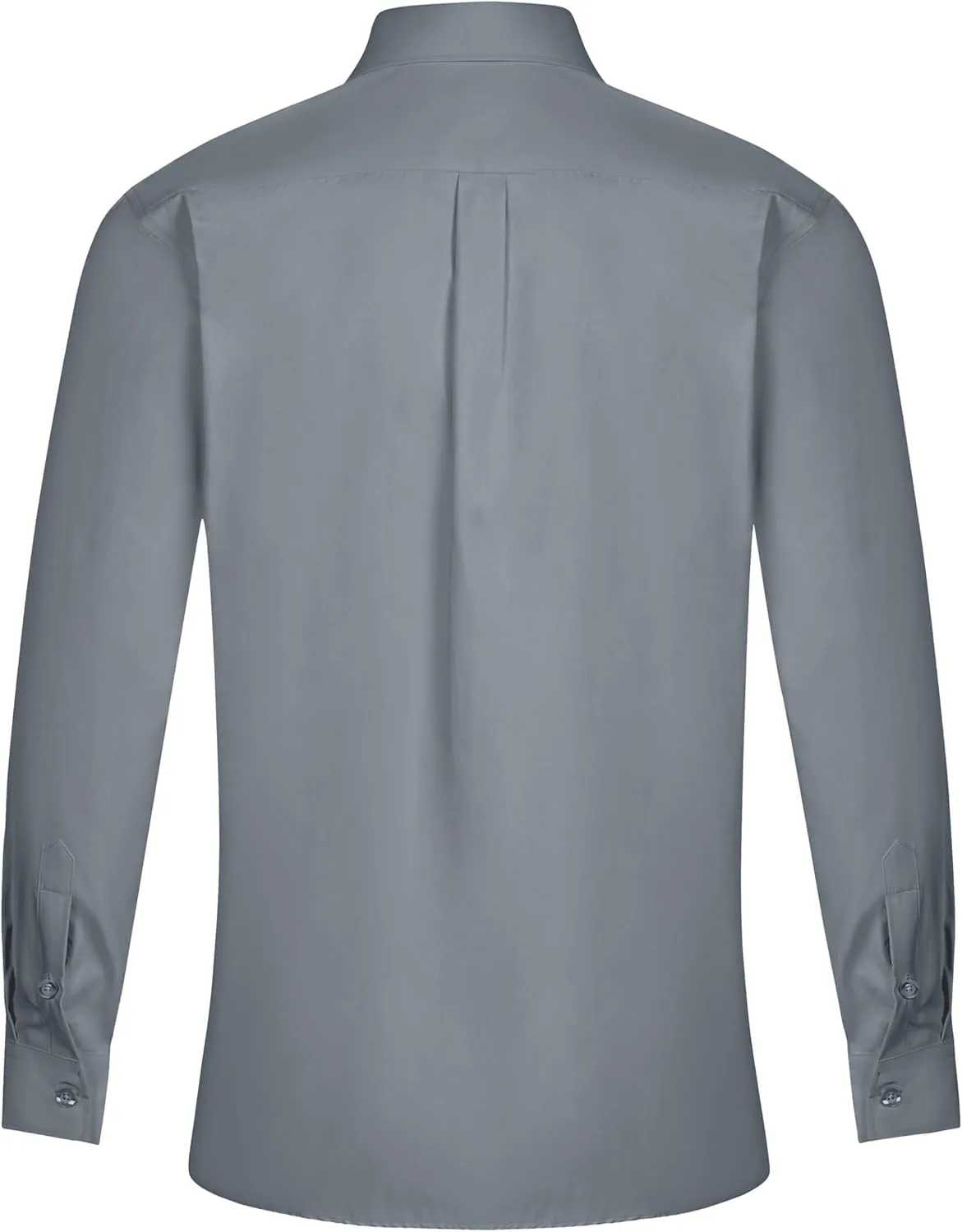 Men's Dress Shirts Regular Fit Solid Long Sleeve Wrinkle-Free Formal Shirt Business Casual Button Down Shirts