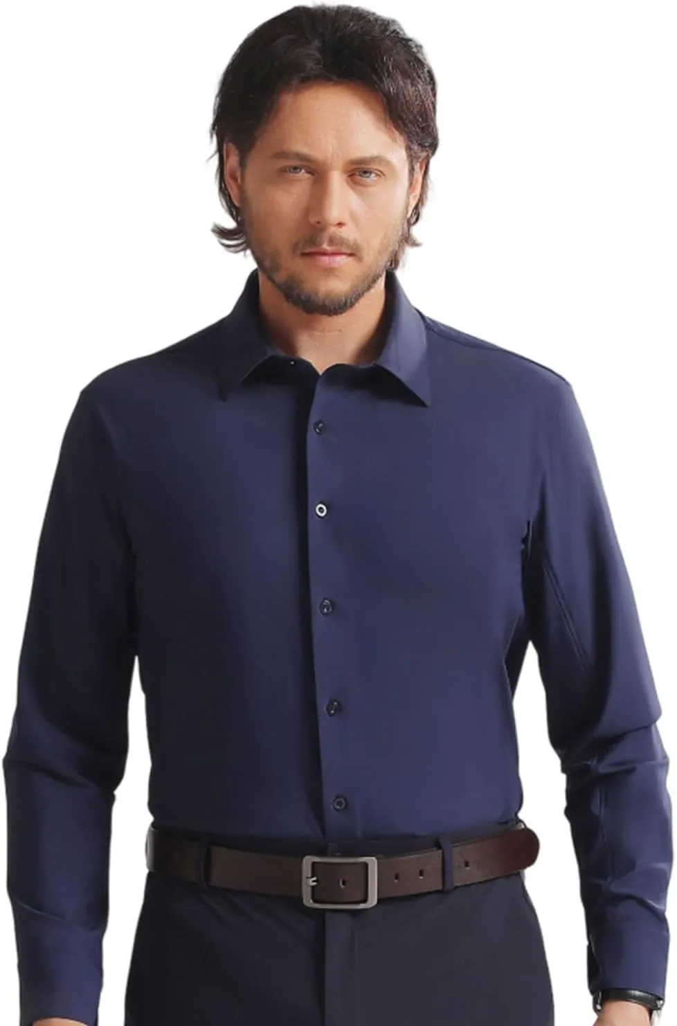 Men's Dress Shirts, TriProof Stretch Iron-Free Shirts Long Sleeve Button Down Wrinkle Free Casual Business Shirt
