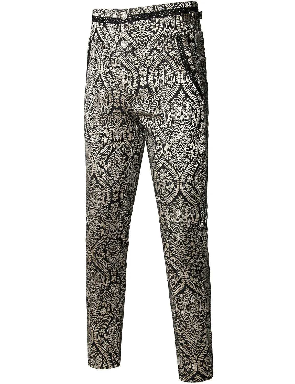Men's Gothic Cosplay Costume Steampunk Victorian Black Pants