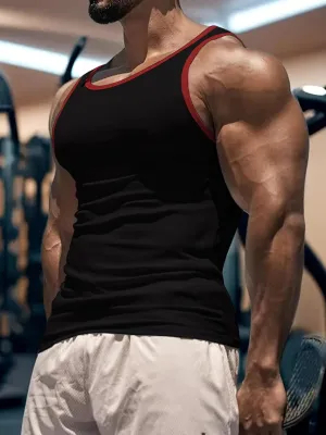 Men's Gym Workout Tank Tops - Soft Lightweight Sleeveless Muscle Shirts for Beach & Athletic Wear