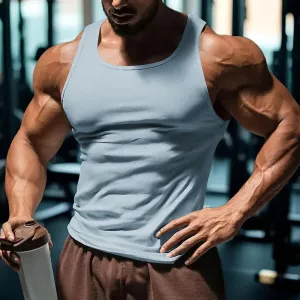 Men's Gym Workout Tank Tops - Soft Lightweight Sleeveless Muscle Shirts for Beach & Athletic Wear