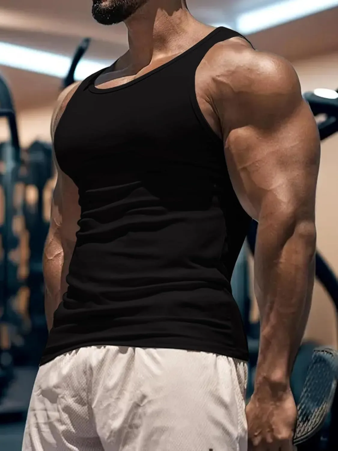 Men's Gym Workout Tank Tops - Soft Lightweight Sleeveless Muscle Shirts for Beach & Athletic Wear