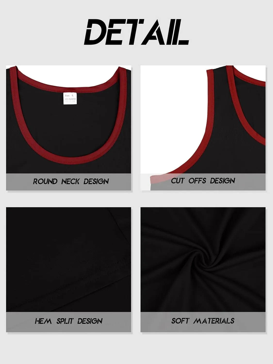 Men's Gym Workout Tank Tops - Soft Lightweight Sleeveless Muscle Shirts for Beach & Athletic Wear