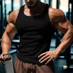 Men's Gym Workout Tank Tops - Soft Lightweight Sleeveless Muscle Shirts for Beach & Athletic Wear