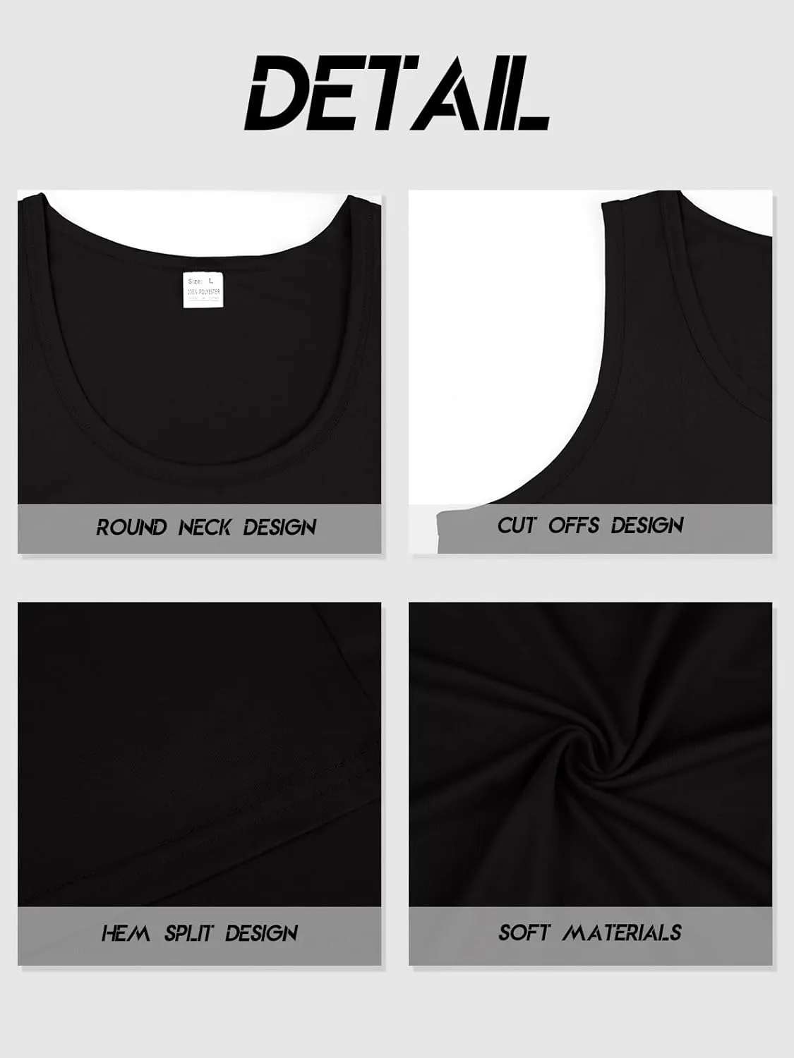 Men's Gym Workout Tank Tops - Soft Lightweight Sleeveless Muscle Shirts for Beach & Athletic Wear