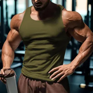 Men's Gym Workout Tank Tops - Soft Lightweight Sleeveless Muscle Shirts for Beach & Athletic Wear