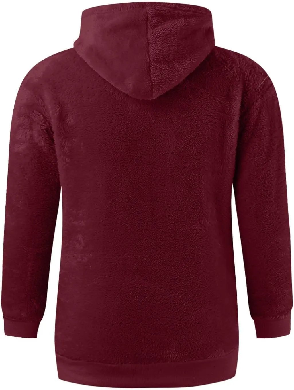 Men's Hooded Fleece Sweatshirt Big & Tall Heavy Hoodie Sherpa Fleece Lined Pullover Thick Winter Hooded Sweatshirt
