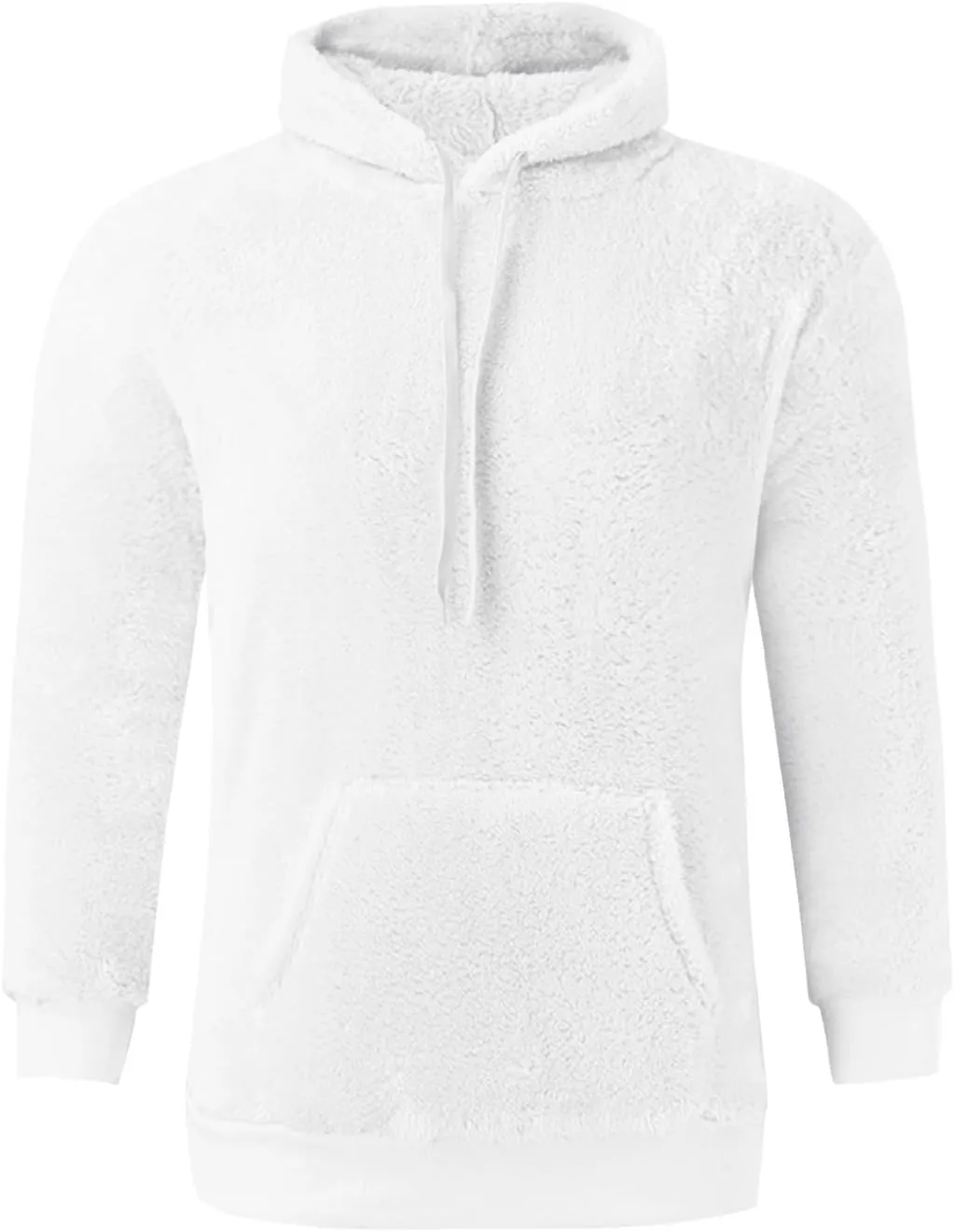 Men's Hooded Fleece Sweatshirt Big & Tall Heavy Hoodie Sherpa Fleece Lined Pullover Thick Winter Hooded Sweatshirt