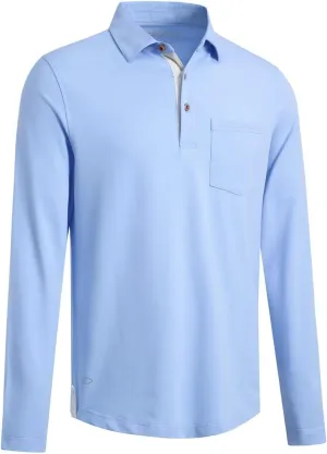 Mens Long and Short Sleeve Polo Shirts Pocket Casual Solid Cotton Blend Drop Cut Collared Polo Shirts for Men