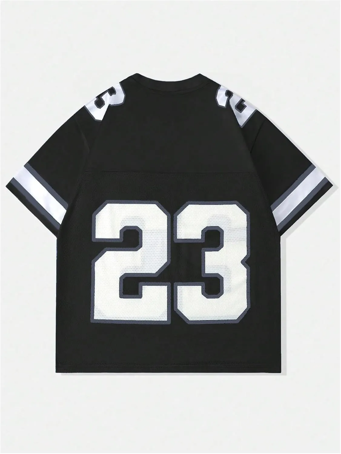 Men's Number Graphic Jersey Shirts Short Sleeve Striped Casual T Shirt Top Athletic Sports Jersey T Shirts Streetwear
