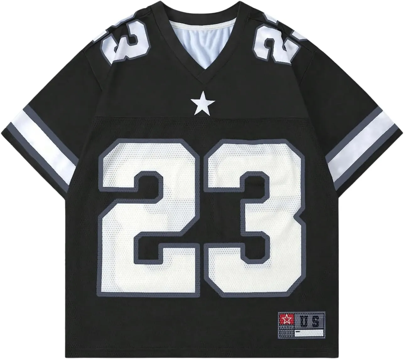 Men's Number Graphic Jersey Shirts Short Sleeve Striped Casual T Shirt Top Athletic Sports Jersey T Shirts Streetwear