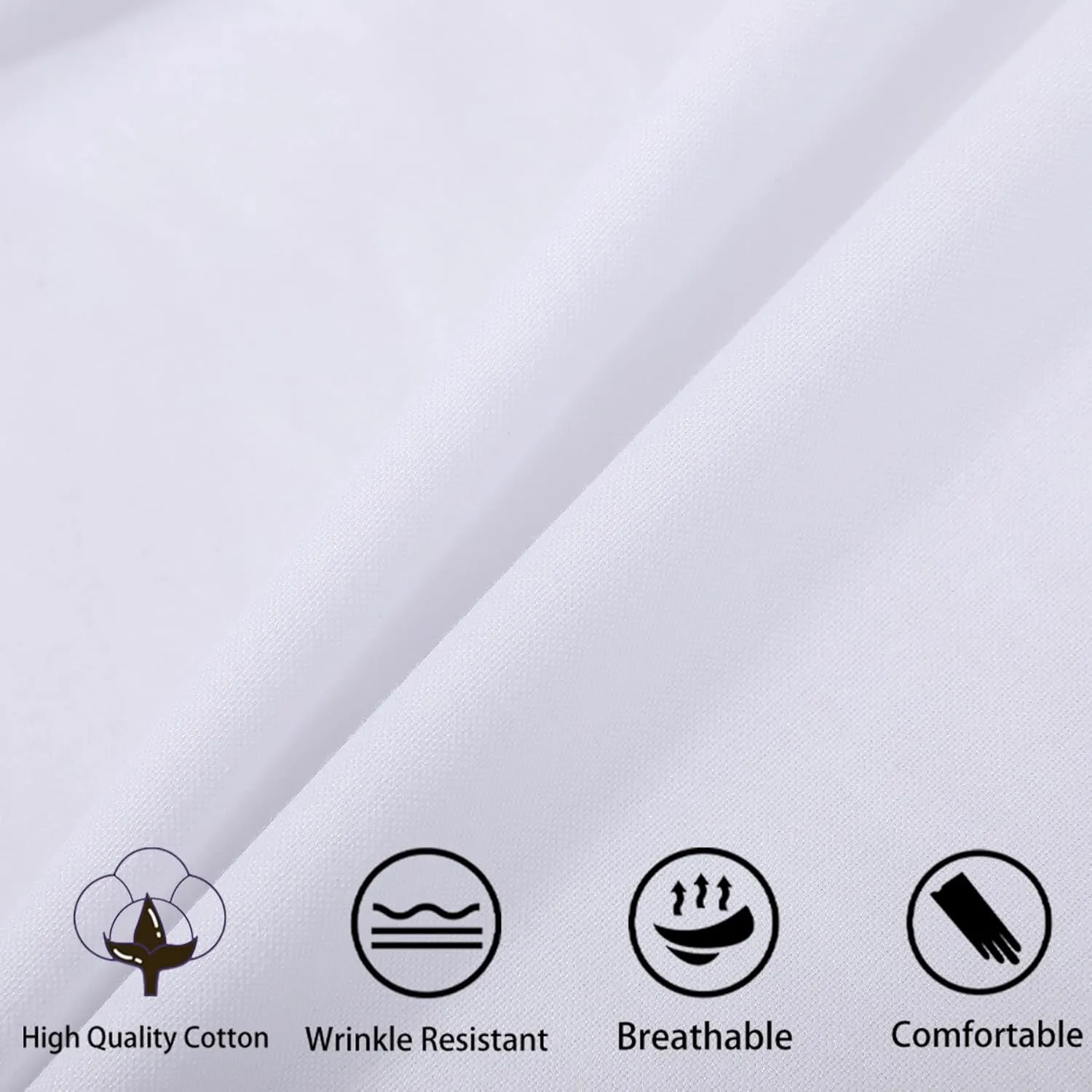 Men's Oxford Shirt Regular-Fit Button Down Collar Shirts Long Sleeve Dress Shirts Wrinkle Resistant with Pocket