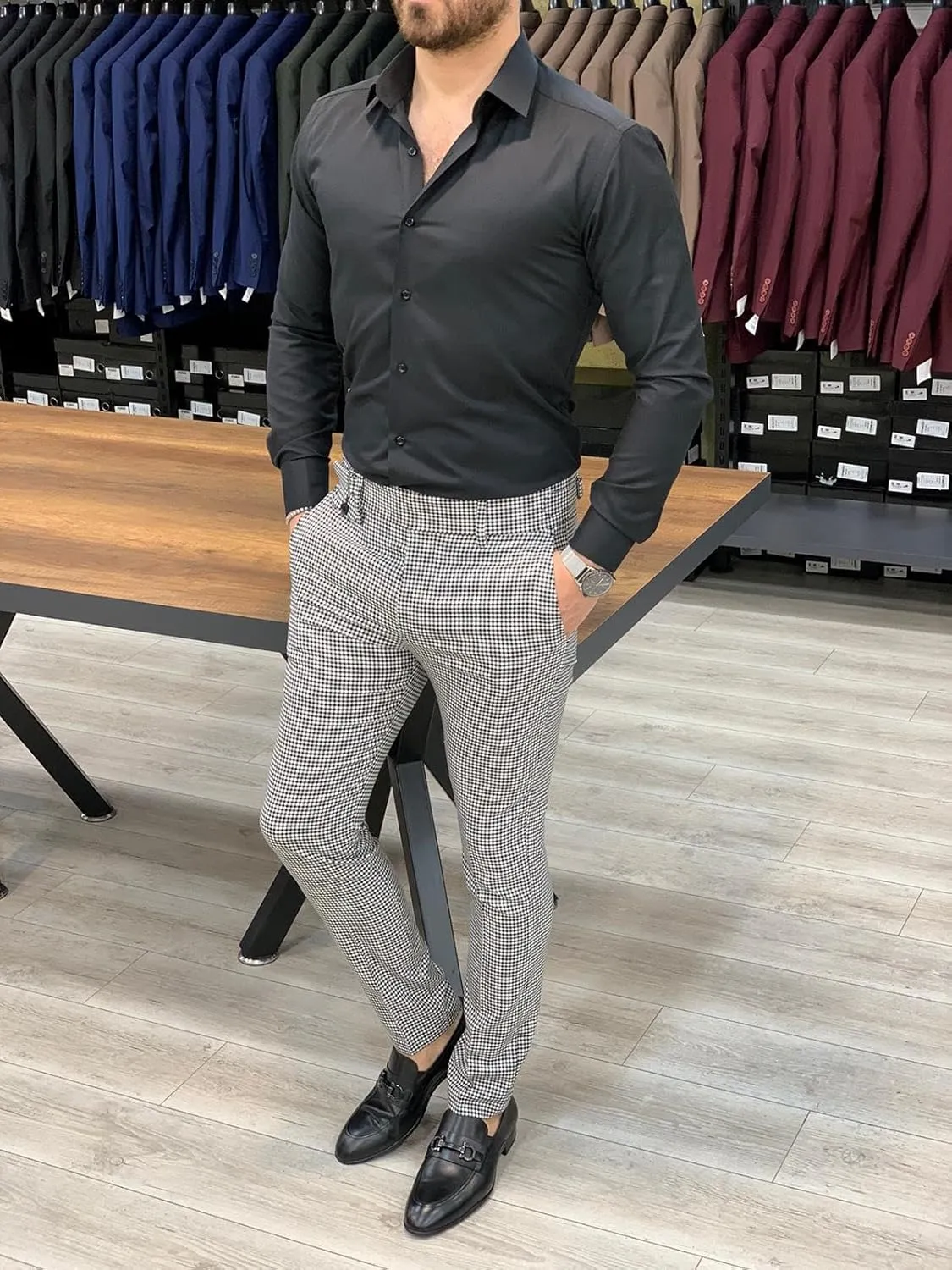 Men's Shirts Button Up Men Shirt Long Sleeve Dress Shirts for Men Wedding Dating Business Casual Shirt