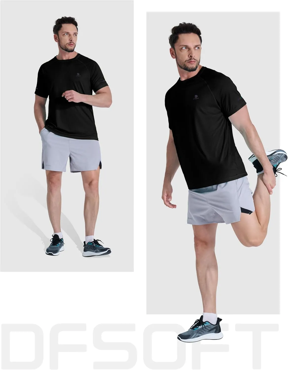 Men's Summer Short Sleeve Shirts Quick Dry Workout Lightweight T-Shirts Gym Running Swim Athletic Shirt 2025