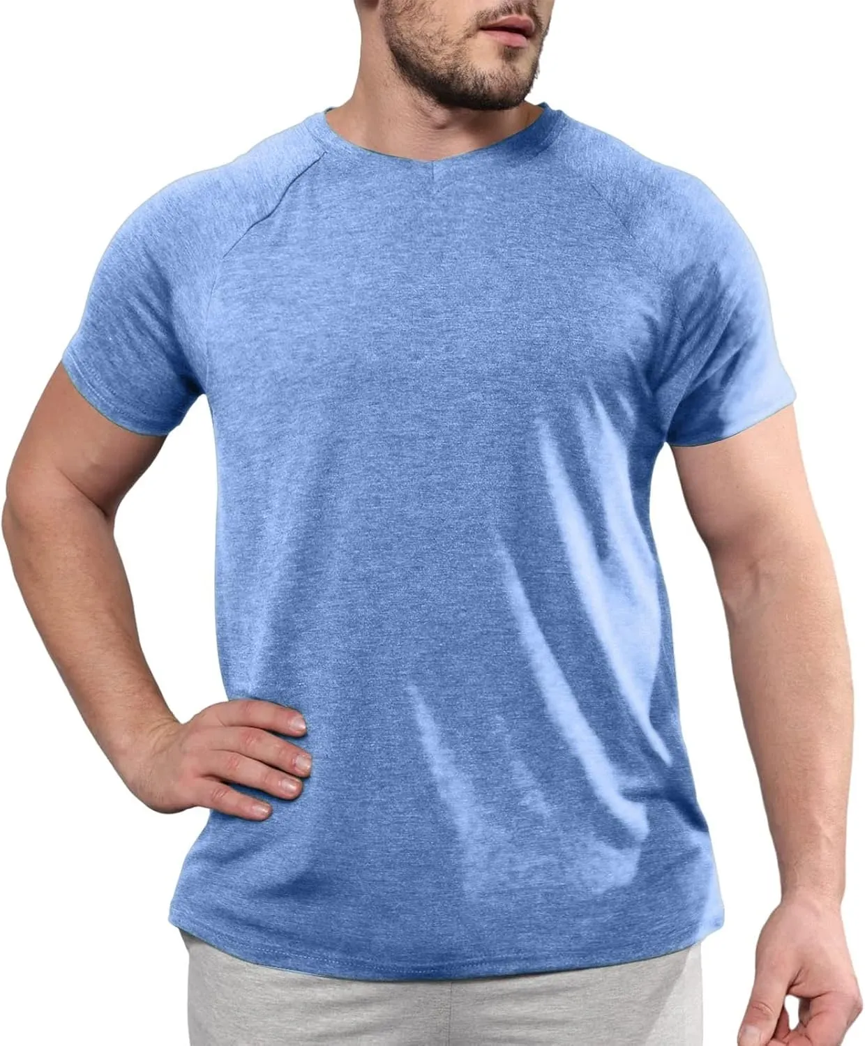 Men's T Shirt Crew Neck Short Sleeve Casual Outdoor Athletic Regular Fit Tees Fashion True Comfort Tops