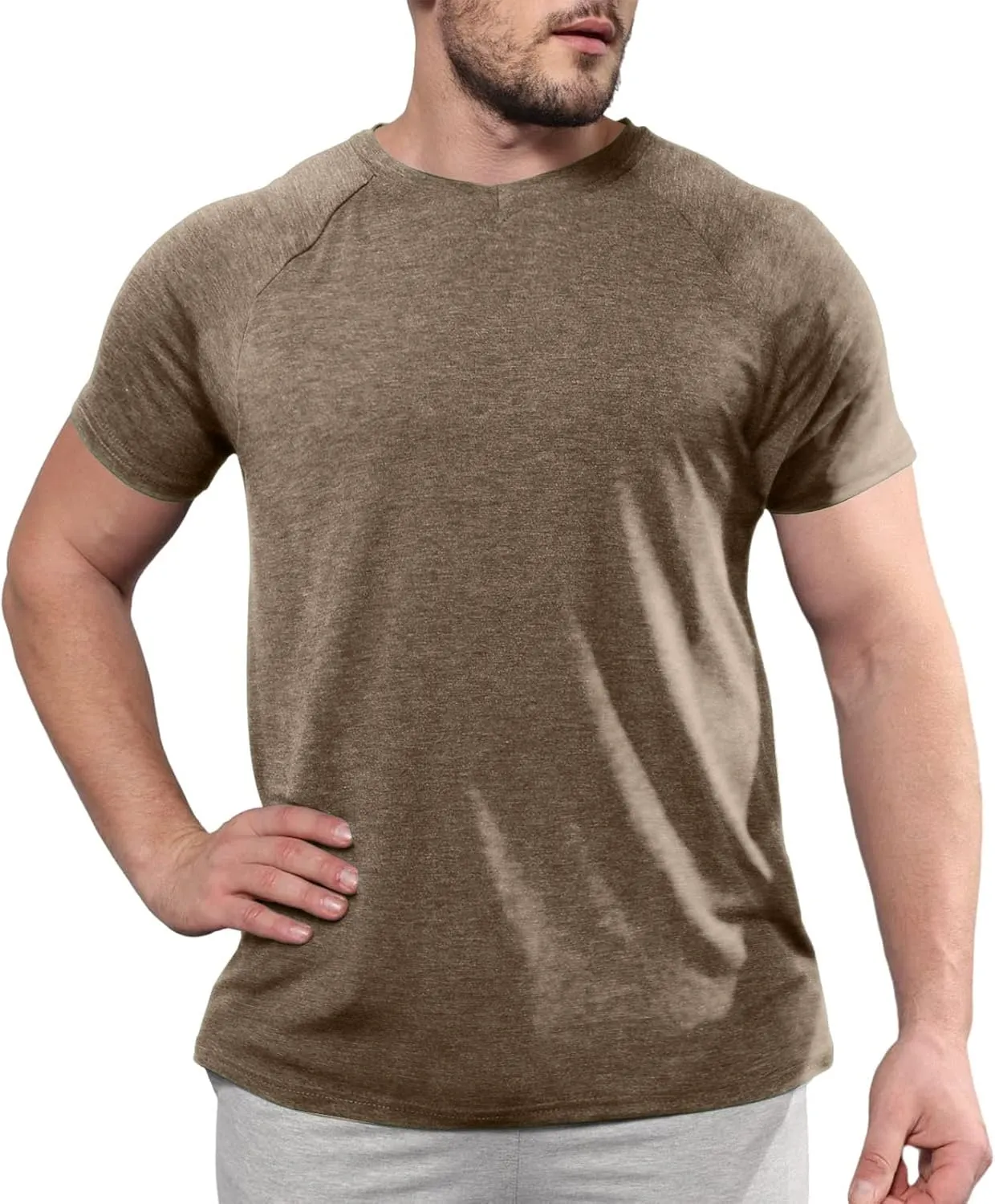 Men's T Shirt Crew Neck Short Sleeve Casual Outdoor Athletic Regular Fit Tees Fashion True Comfort Tops