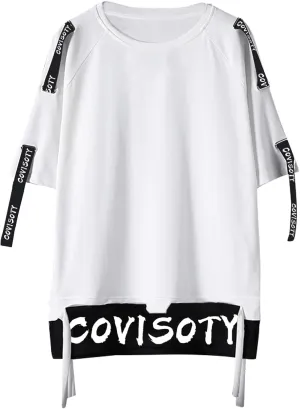 Men's Techwear Japanese Harajuku Streetwear Hip Hop Short Sleeve T-Shirt