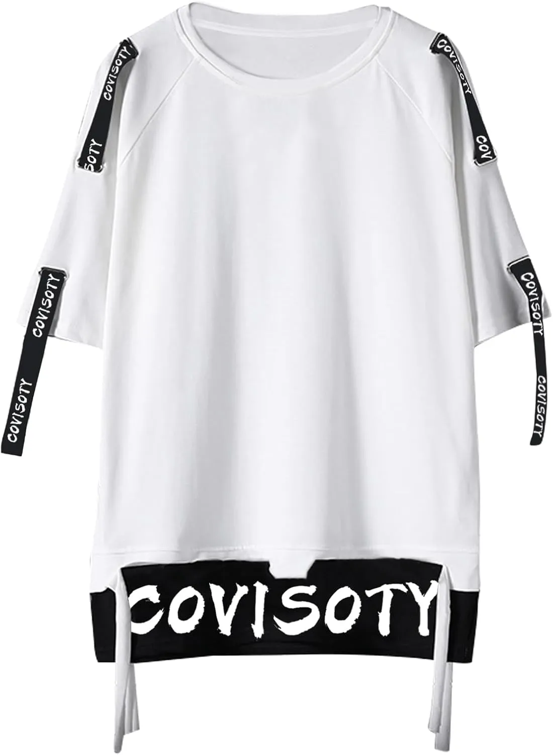 Men's Techwear Japanese Harajuku Streetwear Hip Hop Short Sleeve T-Shirt