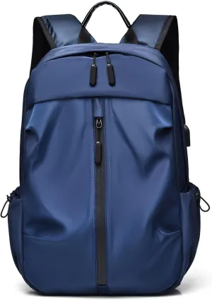 Mens travel Backpack Durable Water-Resistant Pack with Laptop Sleeve, Classic Backpack (Blue)