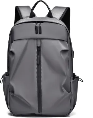 Mens travel Backpack Durable Water-Resistant Pack with Laptop Sleeve, Classic Backpack (Grey)
