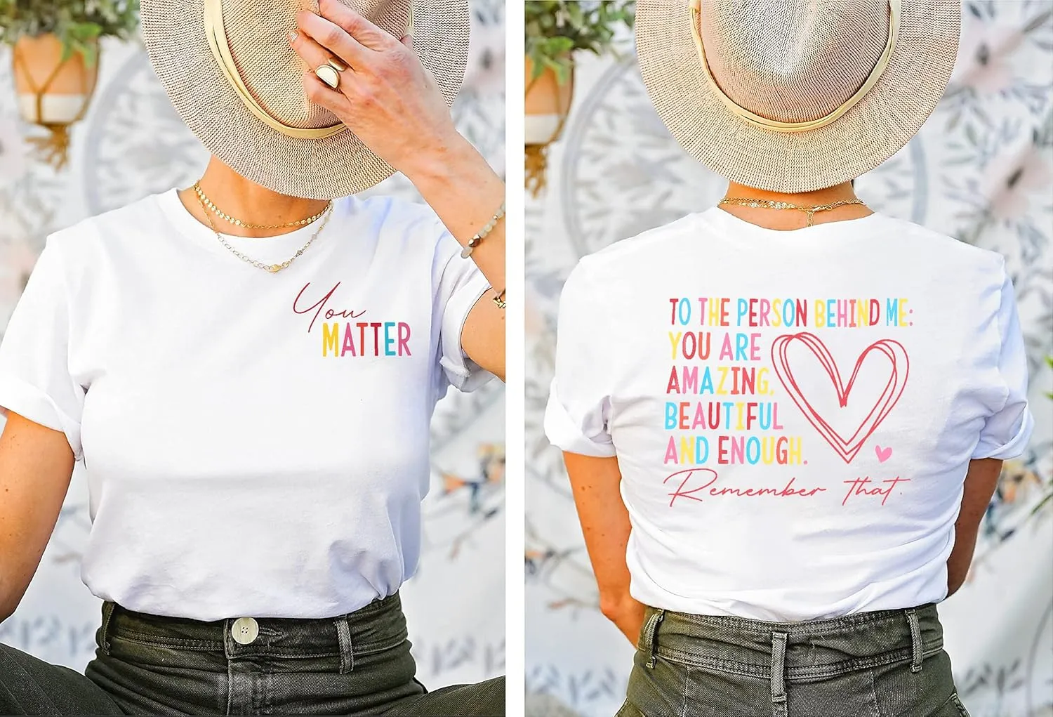 Mental Health Shirts for Women You Matter Tshirt Teacher Shirts to The Person Behind Me Shirt Positive Tee Top