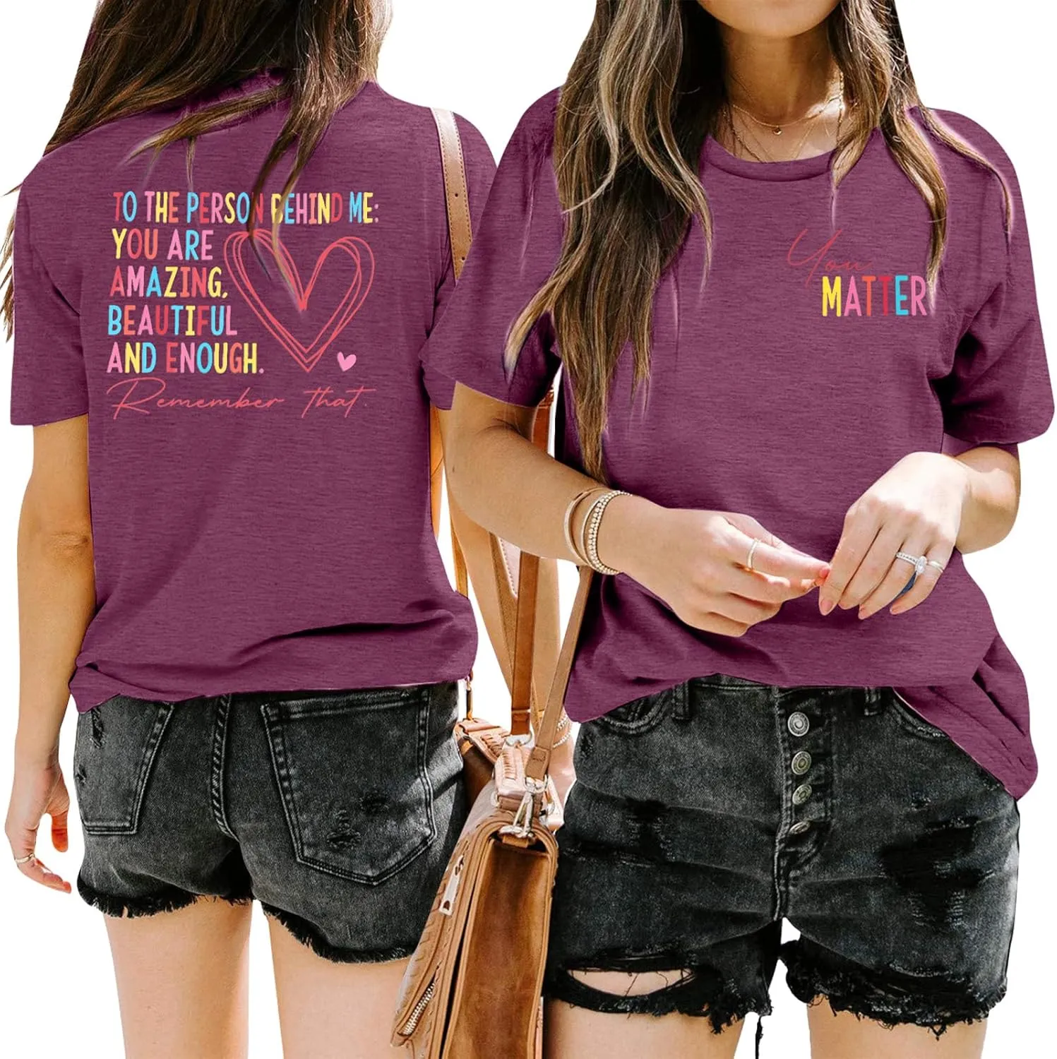 Mental Health Shirts for Women You Matter Tshirt Teacher Shirts to The Person Behind Me Shirt Positive Tee Top