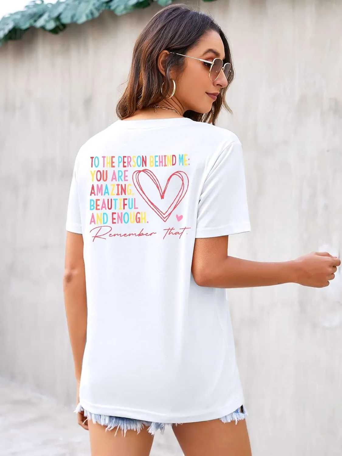 Mental Health Shirts for Women You Matter Tshirt Teacher Shirts to The Person Behind Me Shirt Positive Tee Top