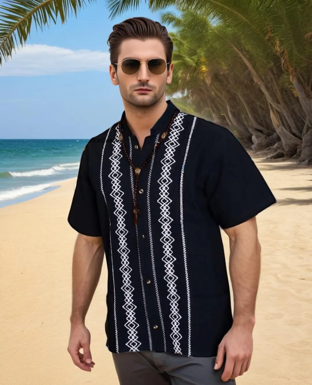 Mexican Shirts for Men - Guayabera Shirts for Men, Elegant 100% Cotton, Made in Mexico, guayaberas para Hombre