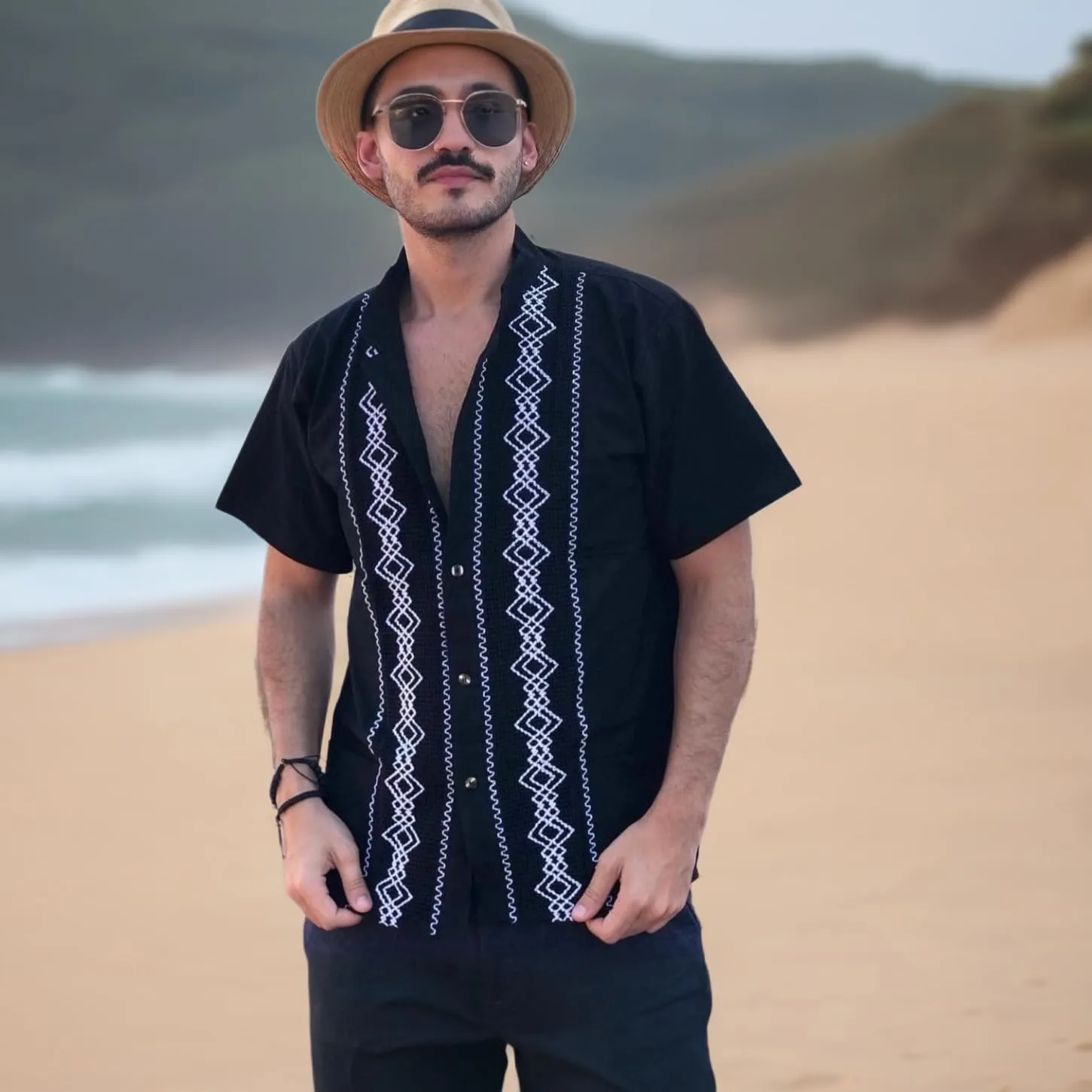 Mexican Shirts for Men - Guayabera Shirts for Men, Elegant 100% Cotton, Made in Mexico, guayaberas para Hombre