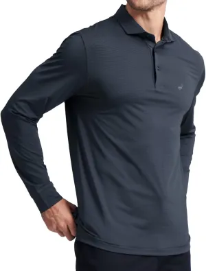 MICHEL ROUEN Golf Shirts for Men Short Sleeve Lightweight Quick Dry Pin Striped Casual Collared Polo Shirts