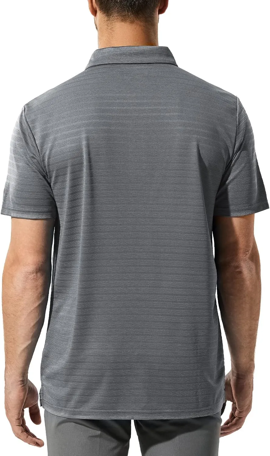 MIER Men's Quick Dry Golf Polo Shirts Short Sleeve Lightweight Casual Shirts Soft Polyester Collared Shirt