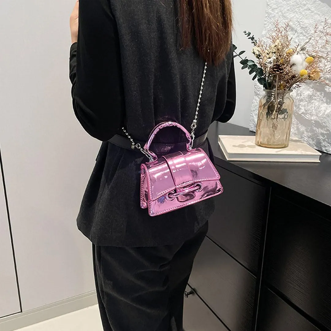 Mini Silver Purse for Women Metallic Evening Bag Hobo Bags Clutch Purse Y2k Sparkly Gold Bag Crossbody Purses Handbag